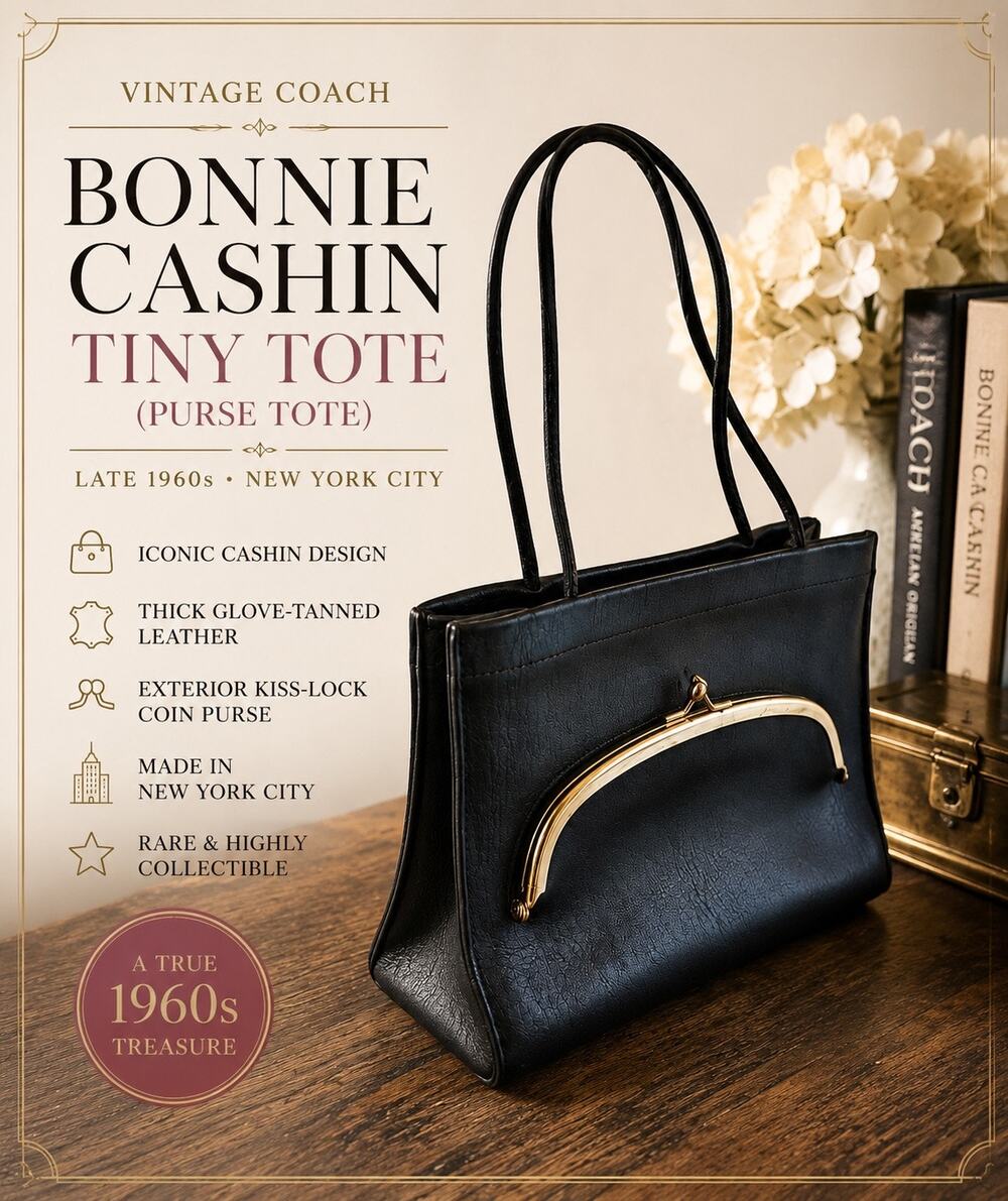Vintage Bonnie Cashin for Coach Tiny Tote Purse Tote Bag 1960s Rare NYC